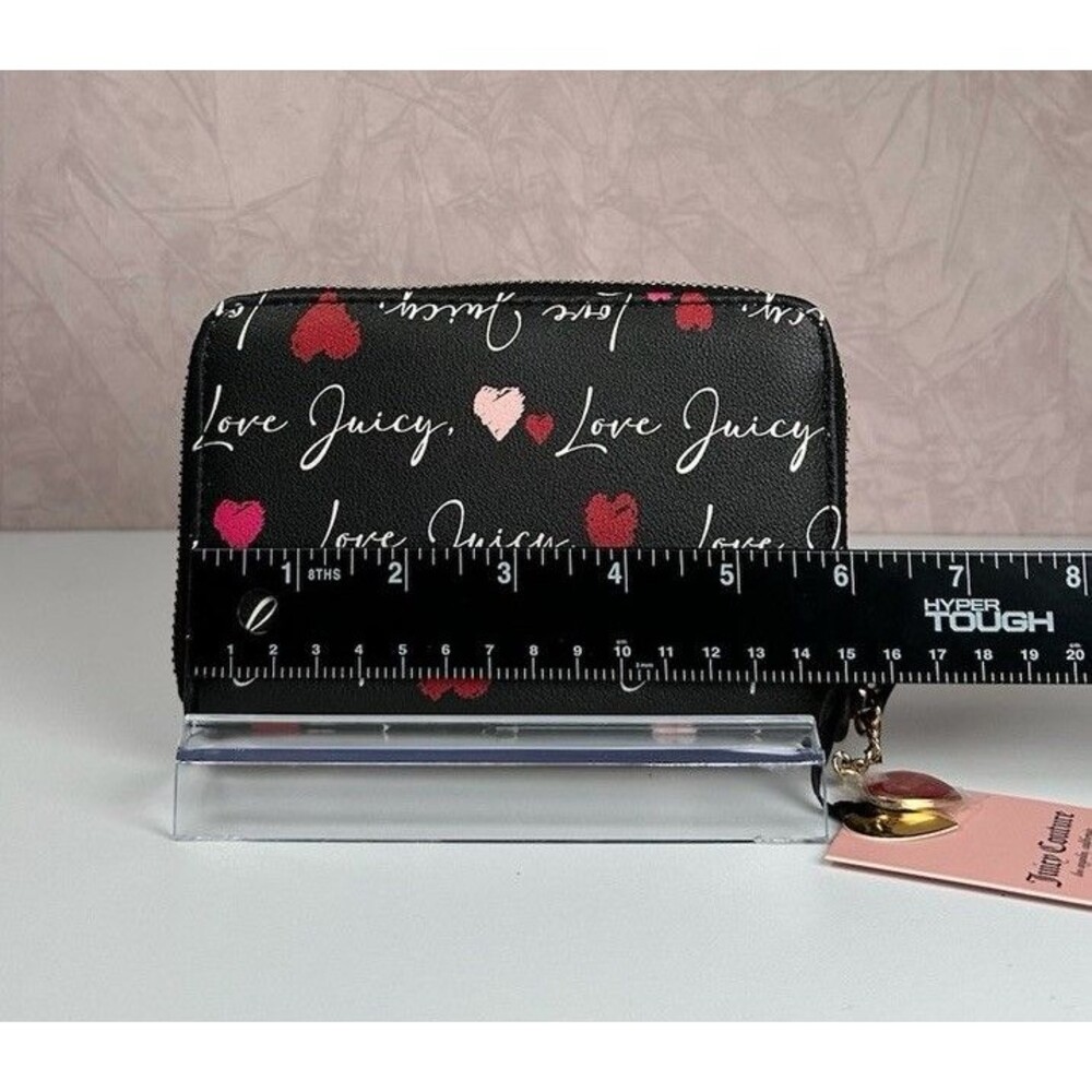 Juicy Couture Love Letter Mini Tote Purse & Wallet Set Black NWT Y2K Style - Picture 13 of 15